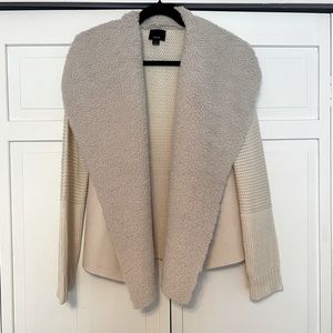 Faux Suede and Knit Sweater